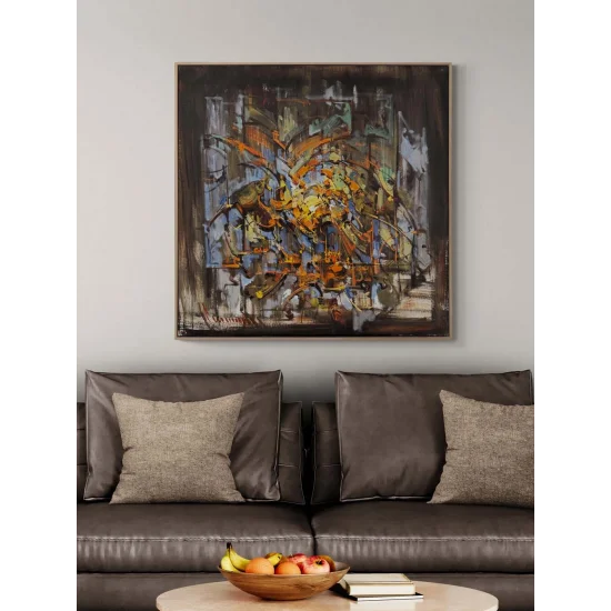 Kaybolan Çizgiler Yağlı Boya Tablosu