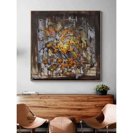 Kaybolan Çizgiler Yağlı Boya Tablosu