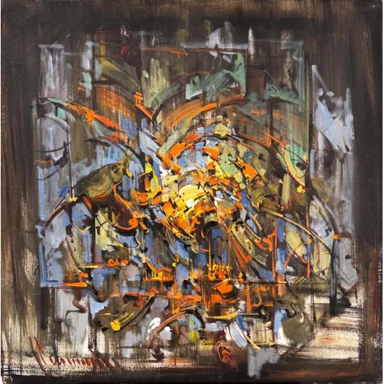 Kaybolan Çizgiler Yağlı Boya Tablosu