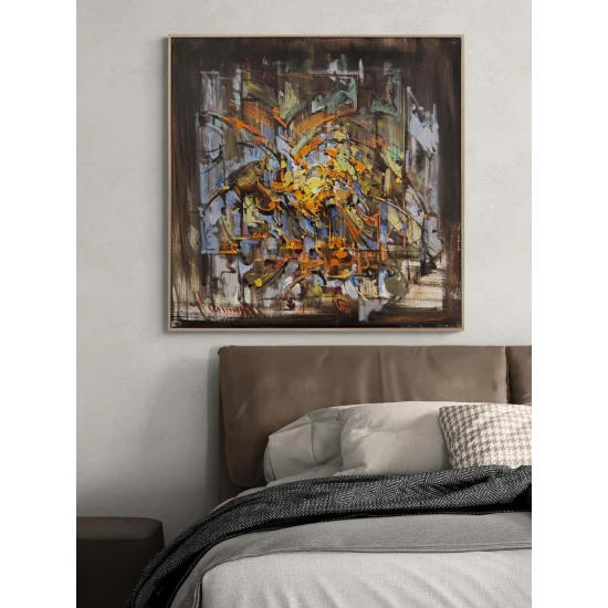 Kaybolan Çizgiler Yağlı Boya Tablosu