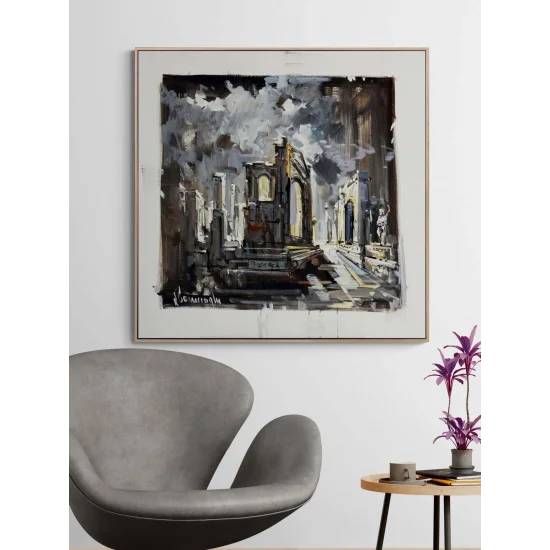 Antik Sessizlik Yağlı Boya Tablosu