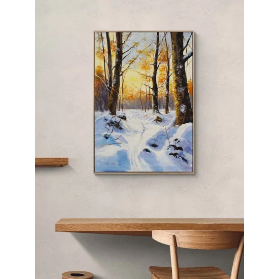 Kar Yansıması Yağlı Boya Tablosu