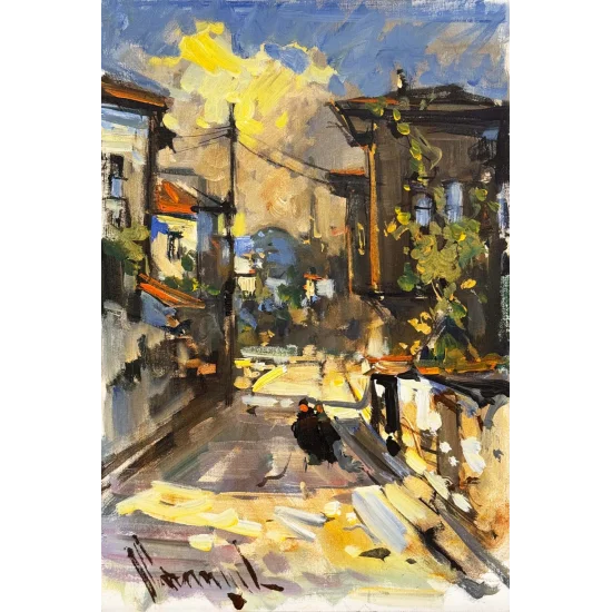 Günlük Hayat Yağlı Boya Tablosu