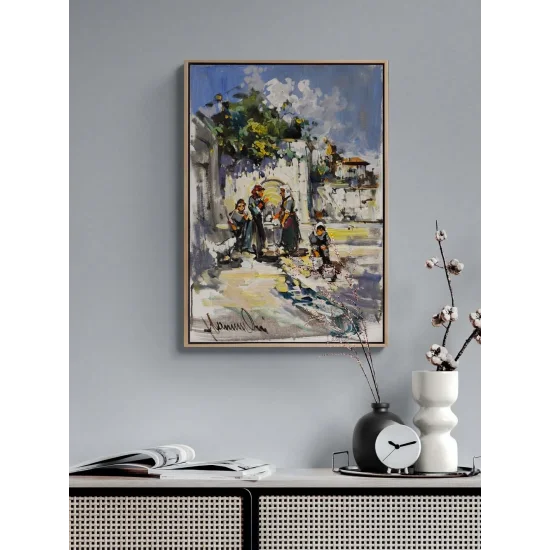 Köy Çeşmesi Yağlı Boya Tablosu