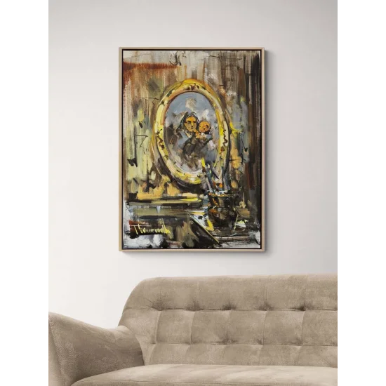 Çerçevede Hatıralar Yağlı Boya Tablosu