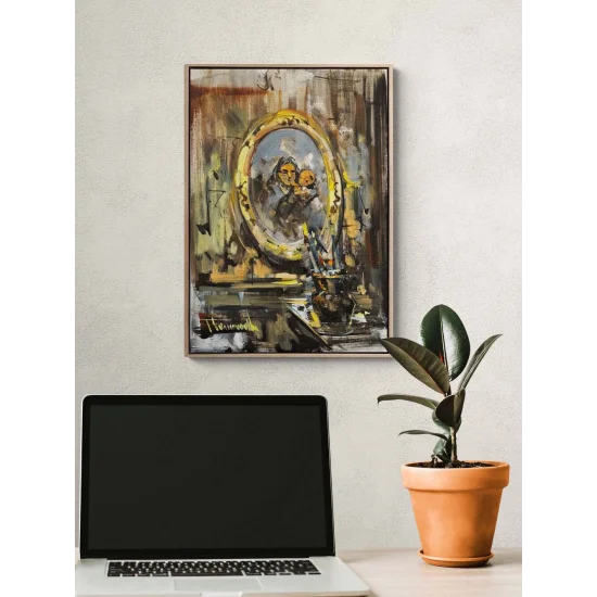 Çerçevede Hatıralar Yağlı Boya Tablosu