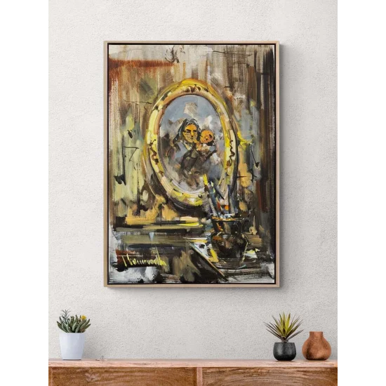 Çerçevede Hatıralar Yağlı Boya Tablosu