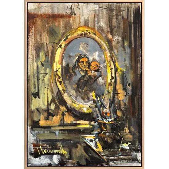 Çerçevede Hatıralar Yağlı Boya Tablosu