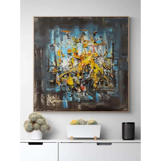 Görünmeyen Hat Yağlı Boya Tablosu