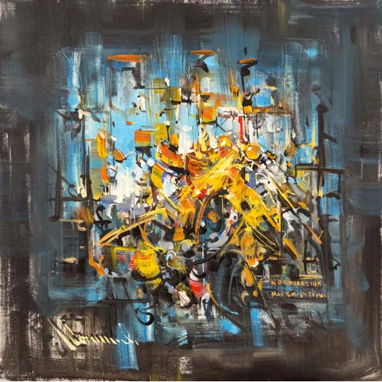 Görünmeyen Hat Yağlı Boya Tablosu