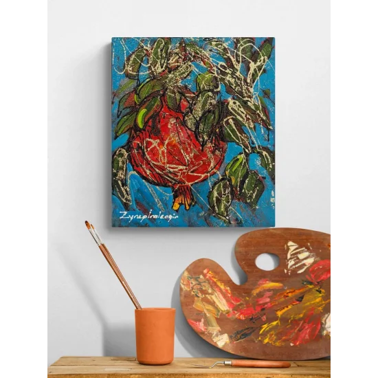 Kırmızı Bereket Yağlı Boya Tablosu