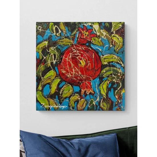 Nar Zamanı Yağlı Boya Tablosu