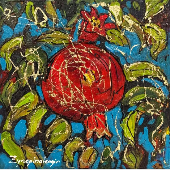 Nar Zamanı Yağlı Boya Tablosu