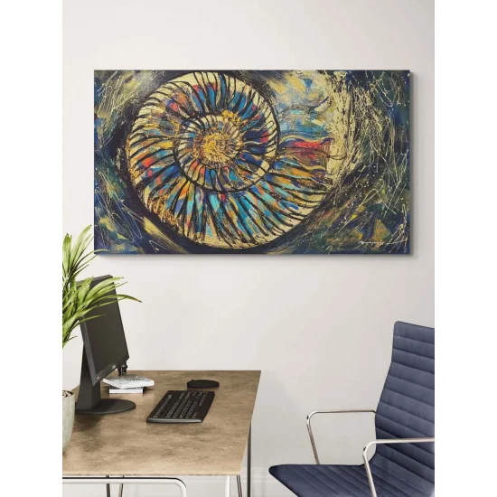 Soyut Fosil Yağlı Boya Tablosu