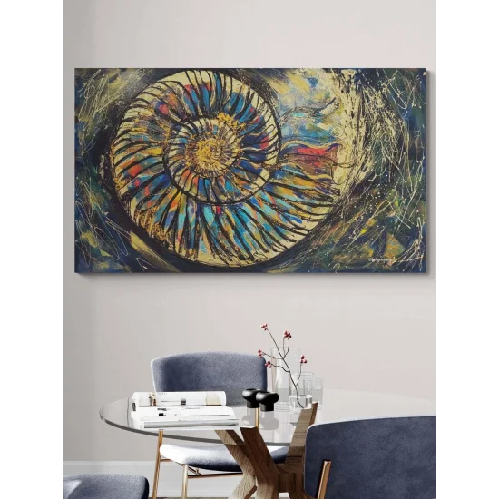 Soyut Fosil Yağlı Boya Tablosu