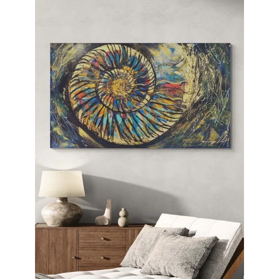 Soyut Fosil Yağlı Boya Tablosu