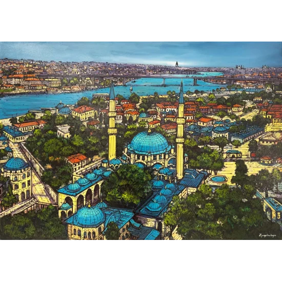 Fatih Sultan Camii Yağlı Boya Tablosu