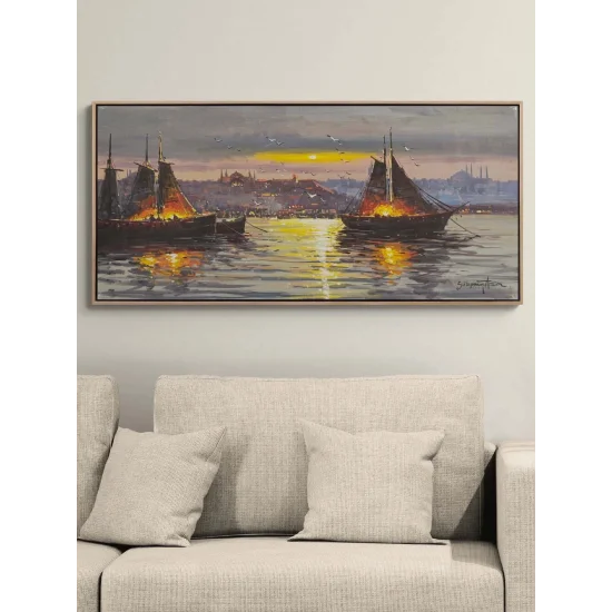 Boğazın Hikayesi Yağlı Boya Tablosu