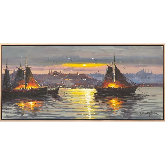 Boğazın Hikayesi Yağlı Boya Tablosu