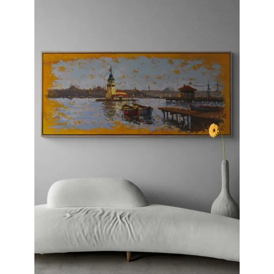 Salacakta İskele Yağlı Boya Tablosu