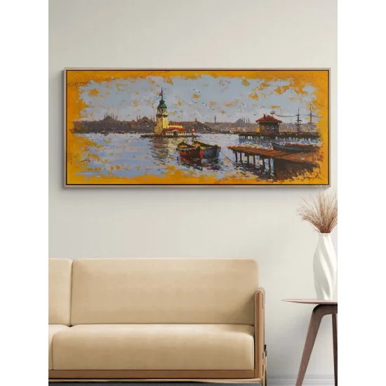 Salacakta İskele Yağlı Boya Tablosu