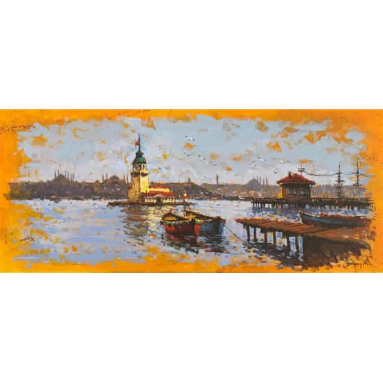 Salacakta İskele Yağlı Boya Tablosu