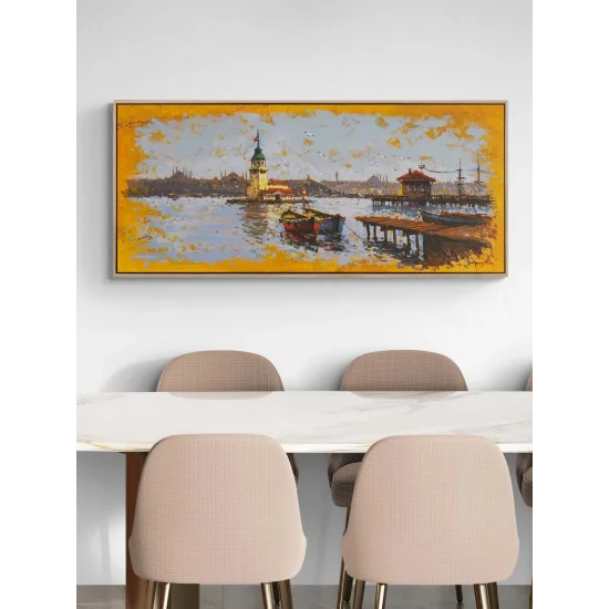 Salacakta İskele Yağlı Boya Tablosu