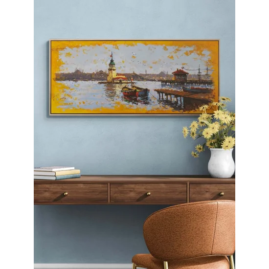 Salacakta İskele Yağlı Boya Tablosu