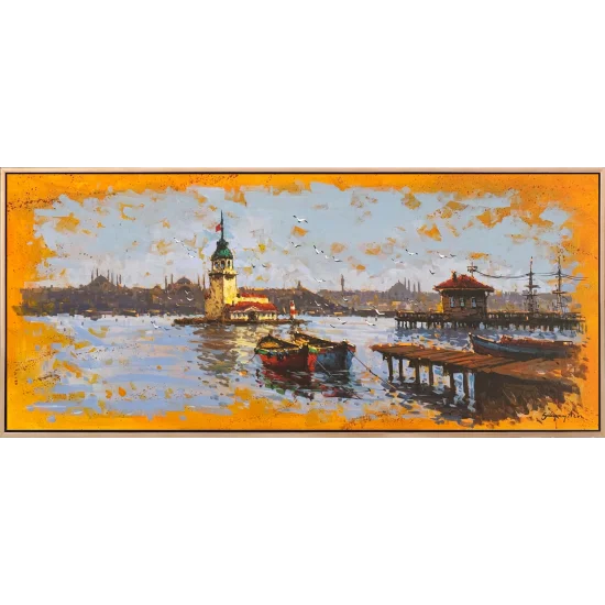 Salacakta İskele Yağlı Boya Tablosu