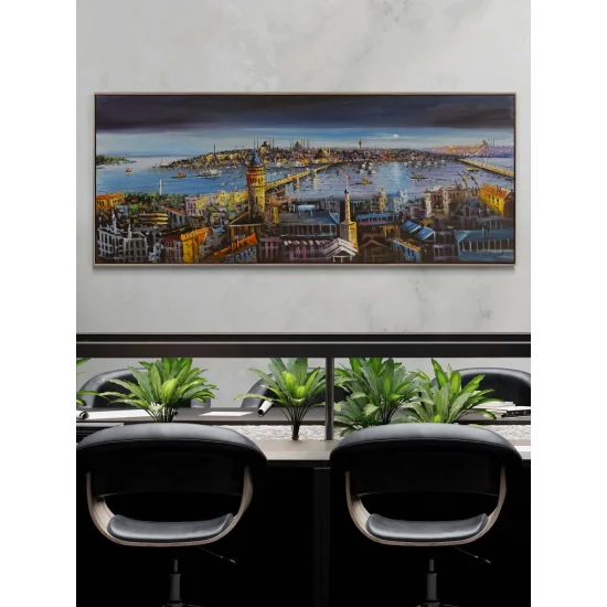 İstanbul’da Mavi Saat Yağlı Boya Tablosu