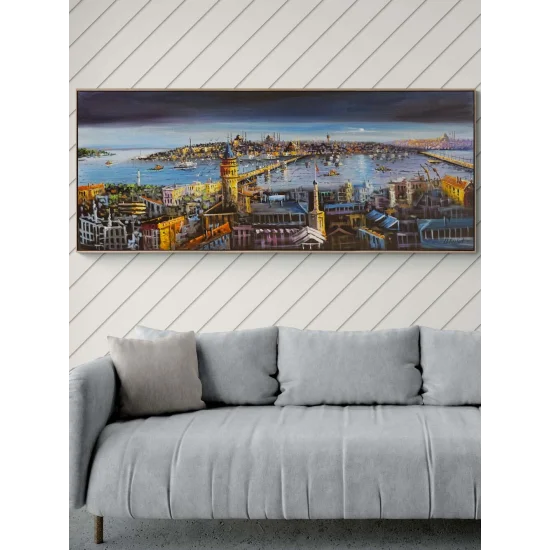 İstanbul’da Mavi Saat Yağlı Boya Tablosu