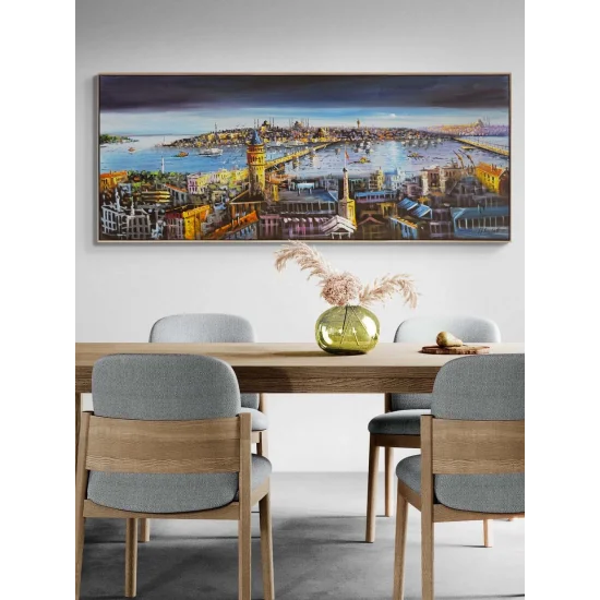 İstanbul’da Mavi Saat Yağlı Boya Tablosu