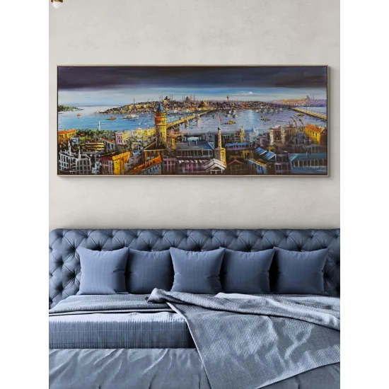 İstanbul’da Mavi Saat Yağlı Boya Tablosu