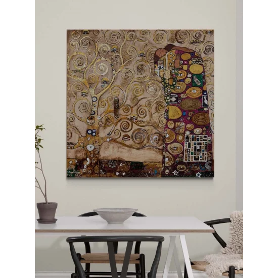 Altın Hayat Ağacı Yağlı Boya Tablosu