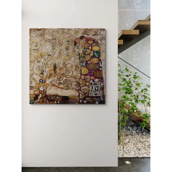 Altın Hayat Ağacı Yağlı Boya Tablosu