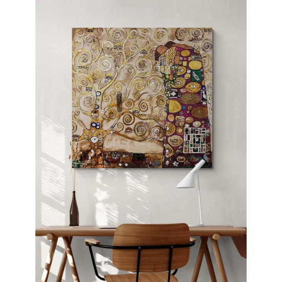 Altın Hayat Ağacı Yağlı Boya Tablosu