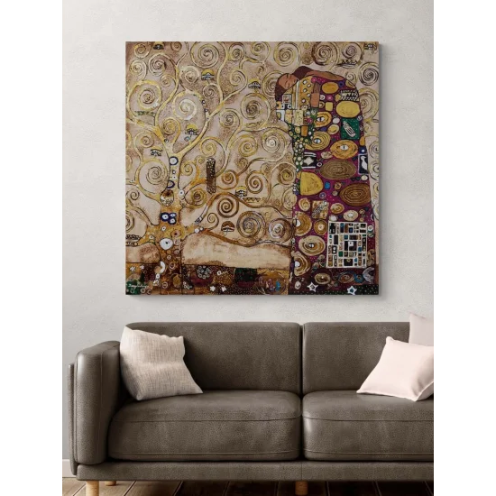Altın Hayat Ağacı Yağlı Boya Tablosu