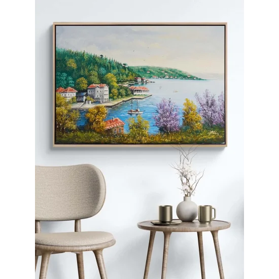 Among the Waterfront Mansions Oil Painting