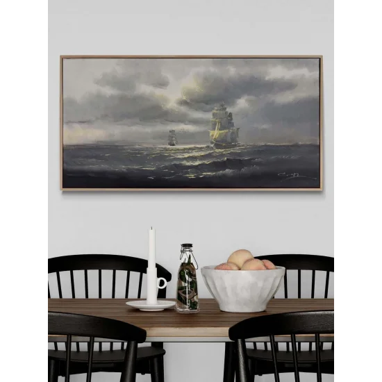 Derinlikte Ufuk Yağlı Boya Tablosu