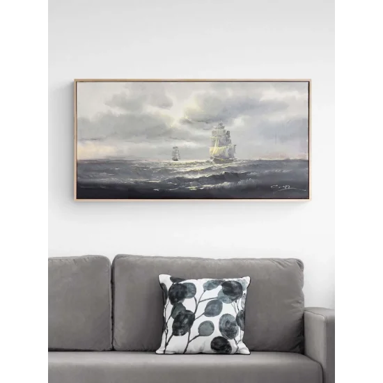 Derinlikte Ufuk Yağlı Boya Tablosu