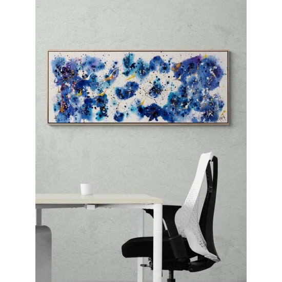 Lacivert Fırtına Yağlı Boya Tablosu