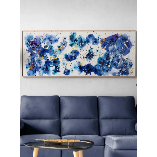 Lacivert Fırtına Yağlı Boya Tablosu