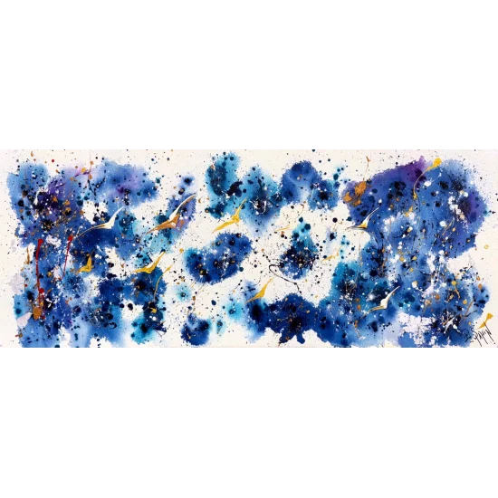 Lacivert Fırtına Yağlı Boya Tablosu