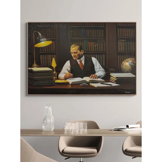 Fikrin Gücü Atatürk Yağlı Boya Tablosu