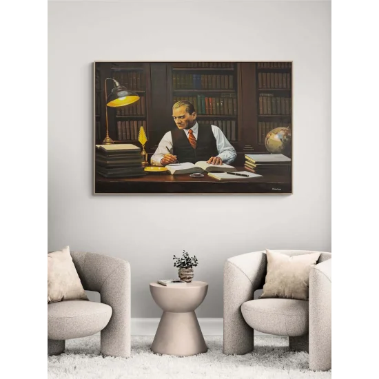 Fikrin Gücü Atatürk Yağlı Boya Tablosu
