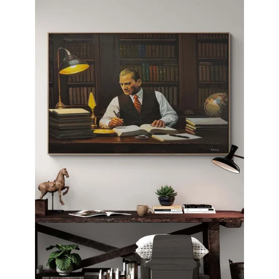 Fikrin Gücü Atatürk Yağlı Boya Tablosu