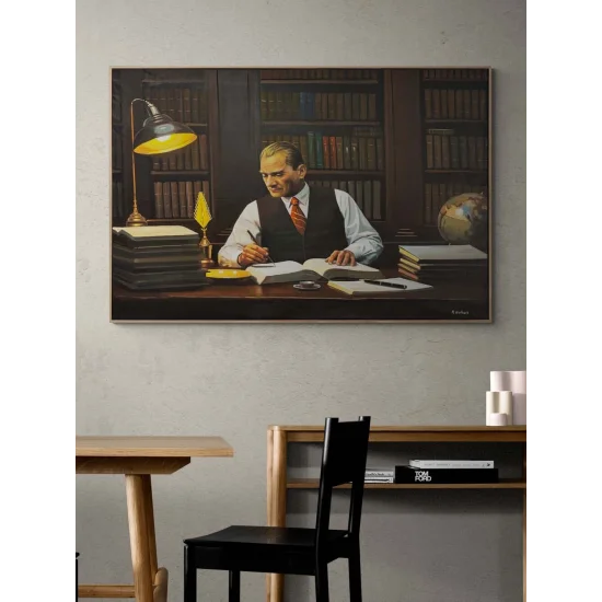 Fikrin Gücü Atatürk Yağlı Boya Tablosu