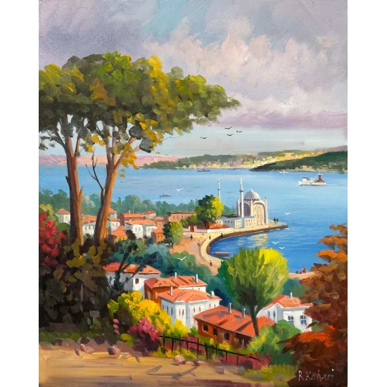 Eskiden Ortaköy Yağlı Boya Tablosu