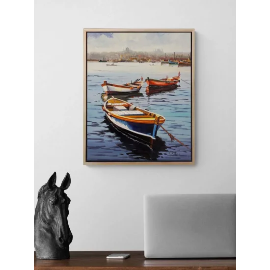 Sulara Düşen Işık Yağlı Boya Tablosu