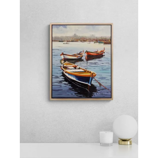 Sulara Düşen Işık Yağlı Boya Tablosu